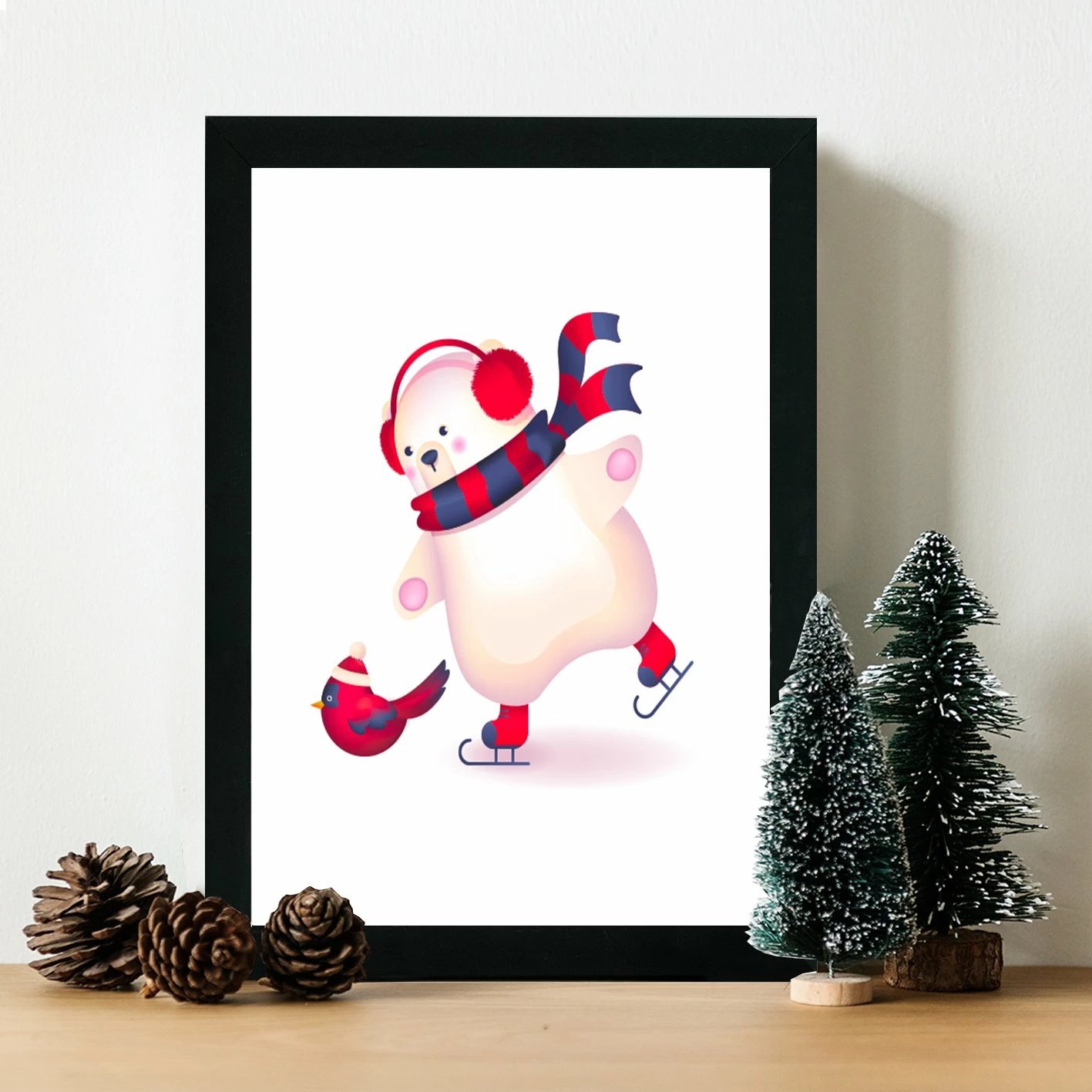 Pikturë dekorative me kornizë MDF, shumëngjyrëshe, Wallity, SC18302, 24x29cm