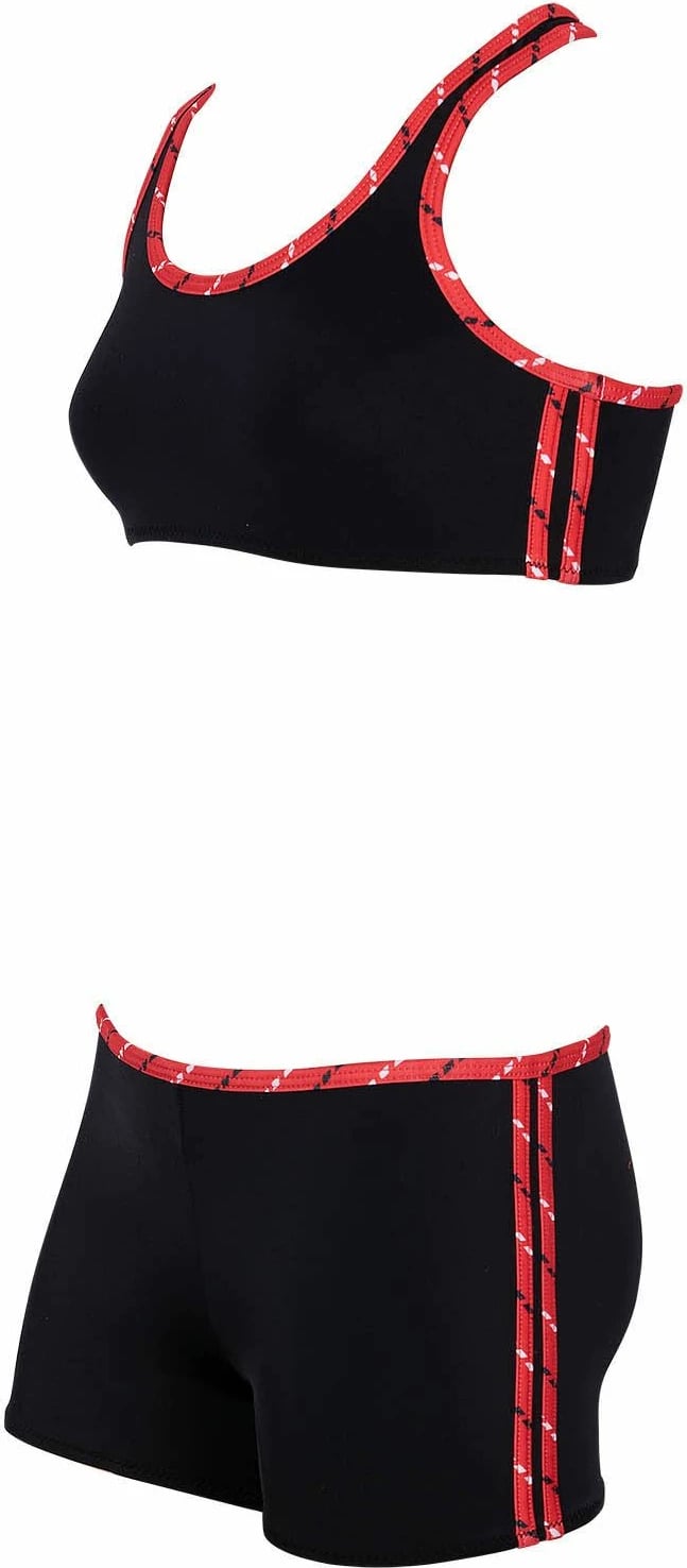 Set bikini sportiv dy pjesësh, ngjyrë e zezë, Jumeon