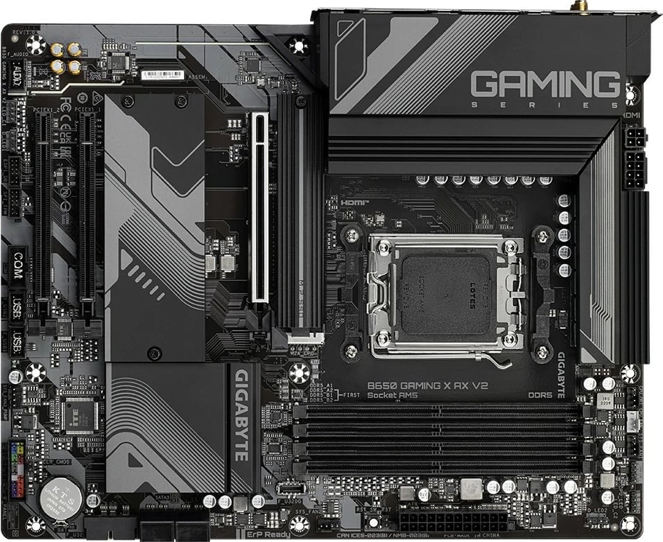 Pllakë amë Gigabyte B650 GAMING X AX V2, Socket AM5, ATX, 4x DDR5, Wi-Fi 6E, E zezë