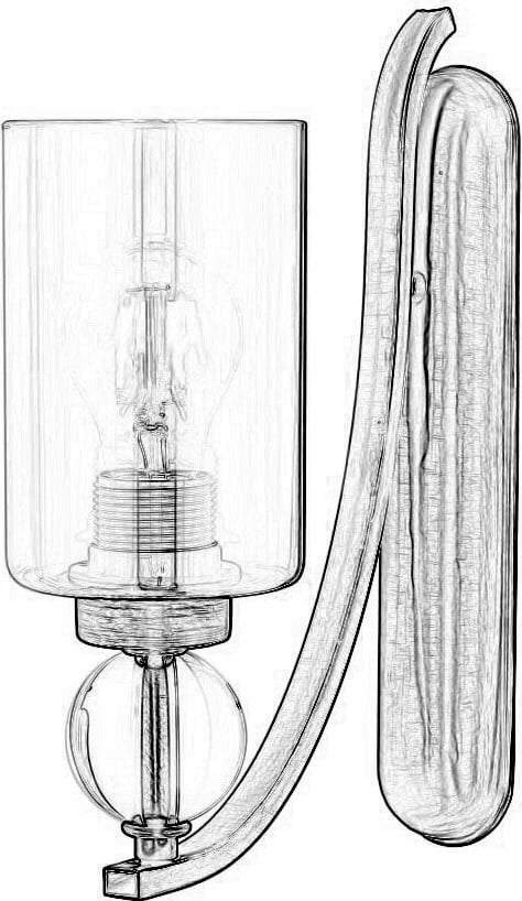 Llambë muri Opviq, AP-1597-1E, ngjyrë antike