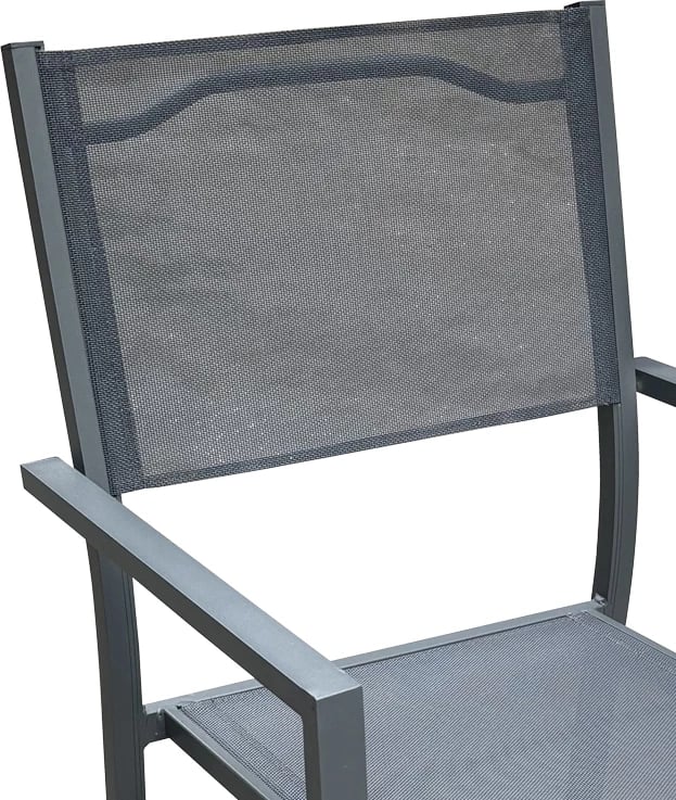 Karrige për kopsht Moly, alumini-tekstilene, anthracite, 61x56.5x87.5cm