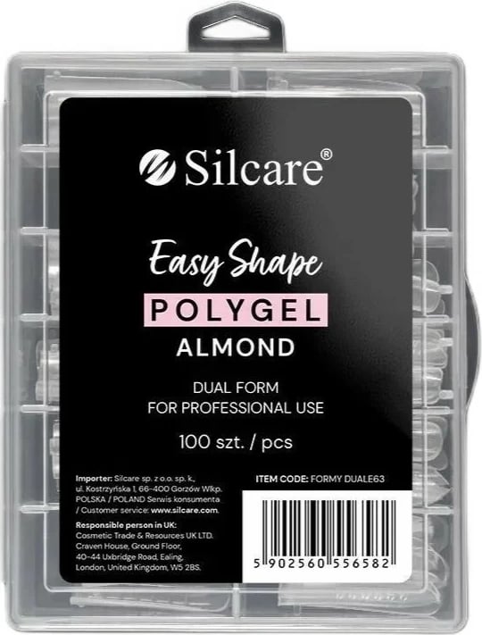 Forma për zgjatje thonjsh Silcare Easy Shape Polygel për femra 100 copë