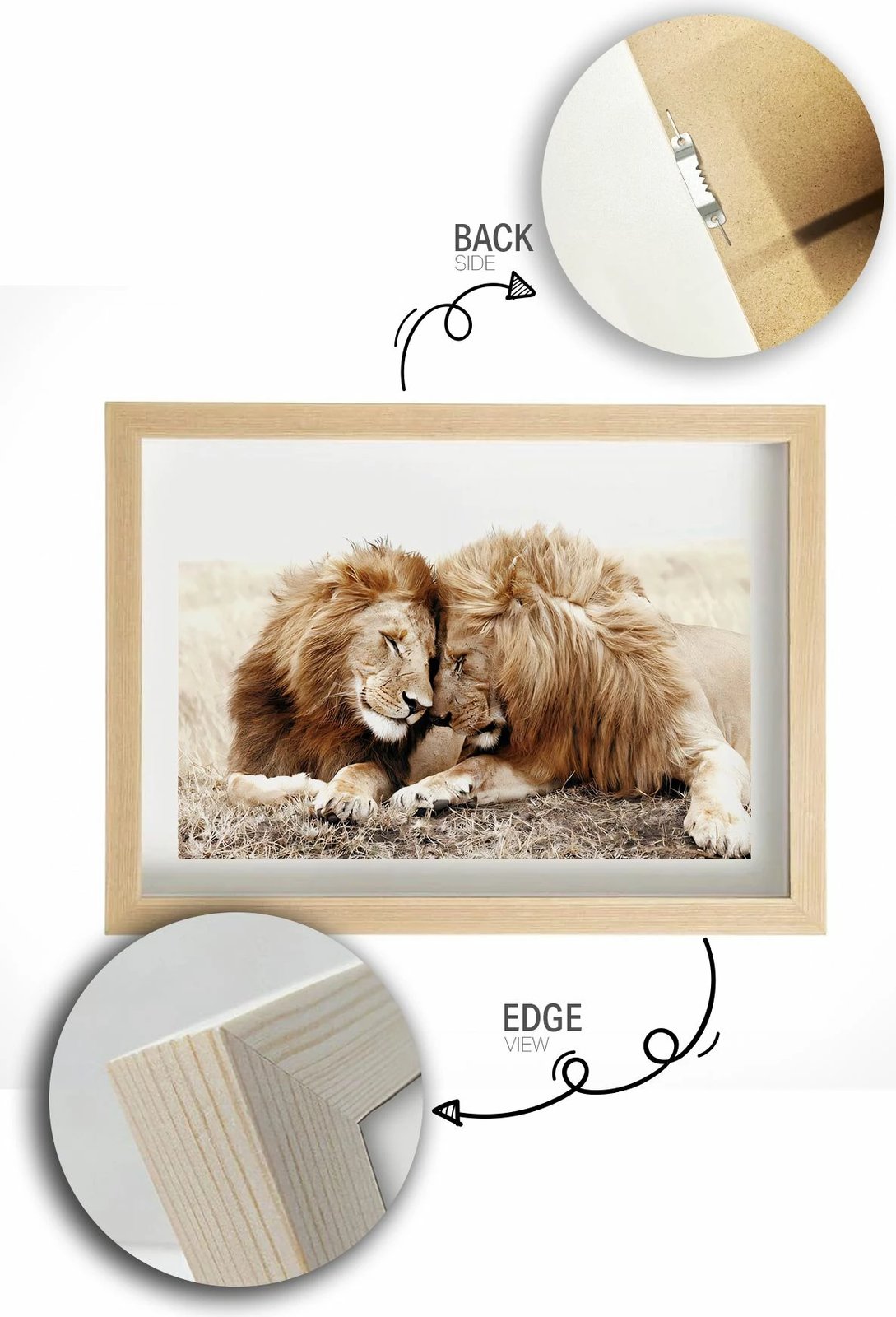 Pikturë dekorative me kornizë, shumëngjyrëshe, Wallity, Tekhamcerceve42, 33x48cm