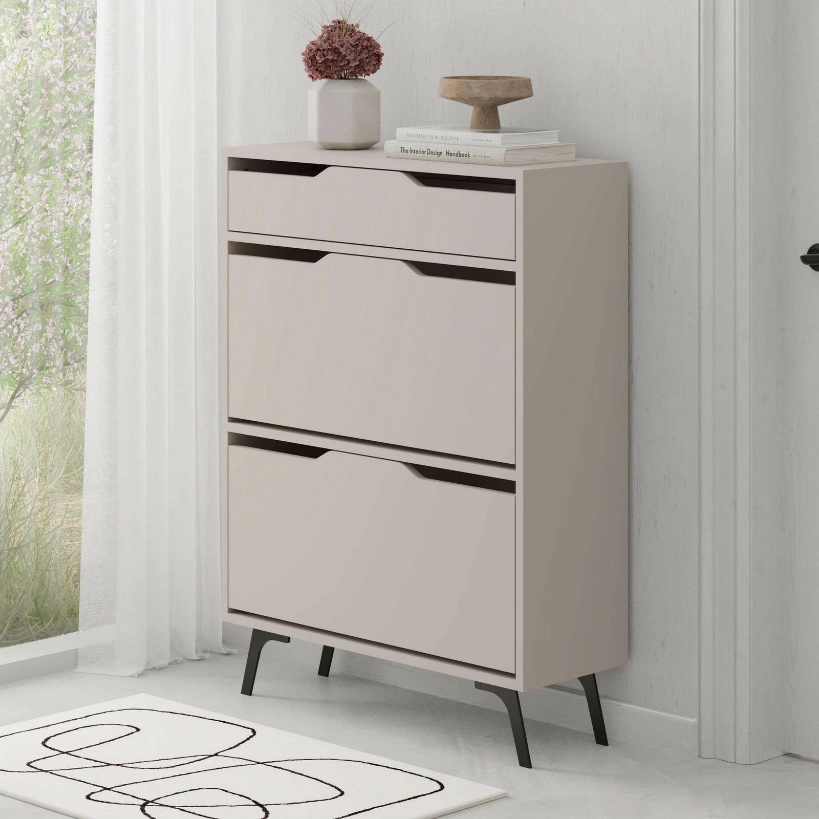 Dollap për këpuca, Skye Decor, ngjyrë moka e çelët