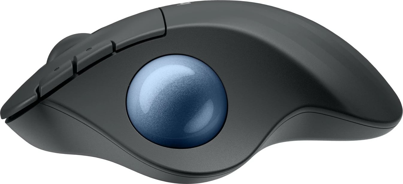 Maus Logitech ERGO M575S, Wireless Trackball, Graphite + Blue Ball