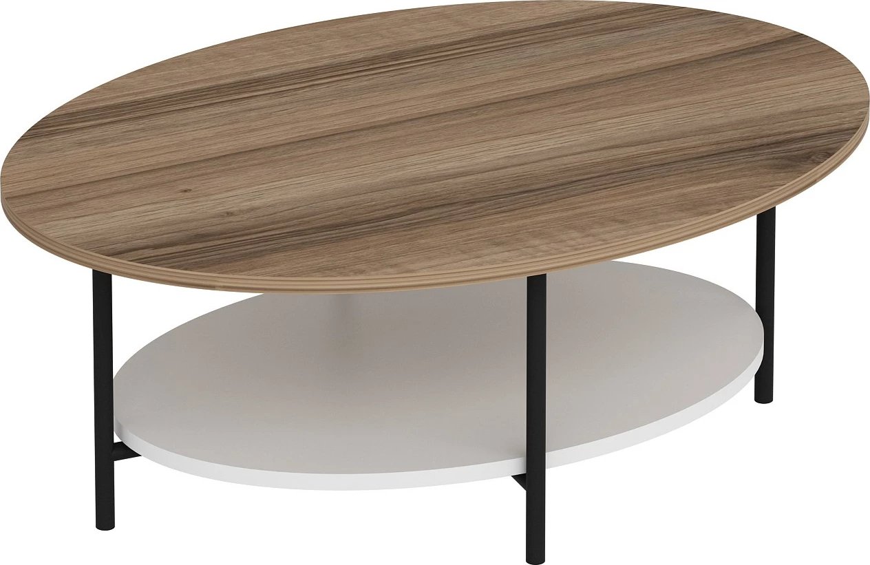 Tavolinë kafeje Hanah Home, Elis, ngjyrë lis dhe e bardhë