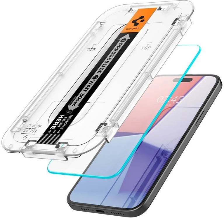Xham mbrojtës Spigen Glas.tR EZ Fit për iPhone 15 Plus / 16 Plus, 2 copë, transparent