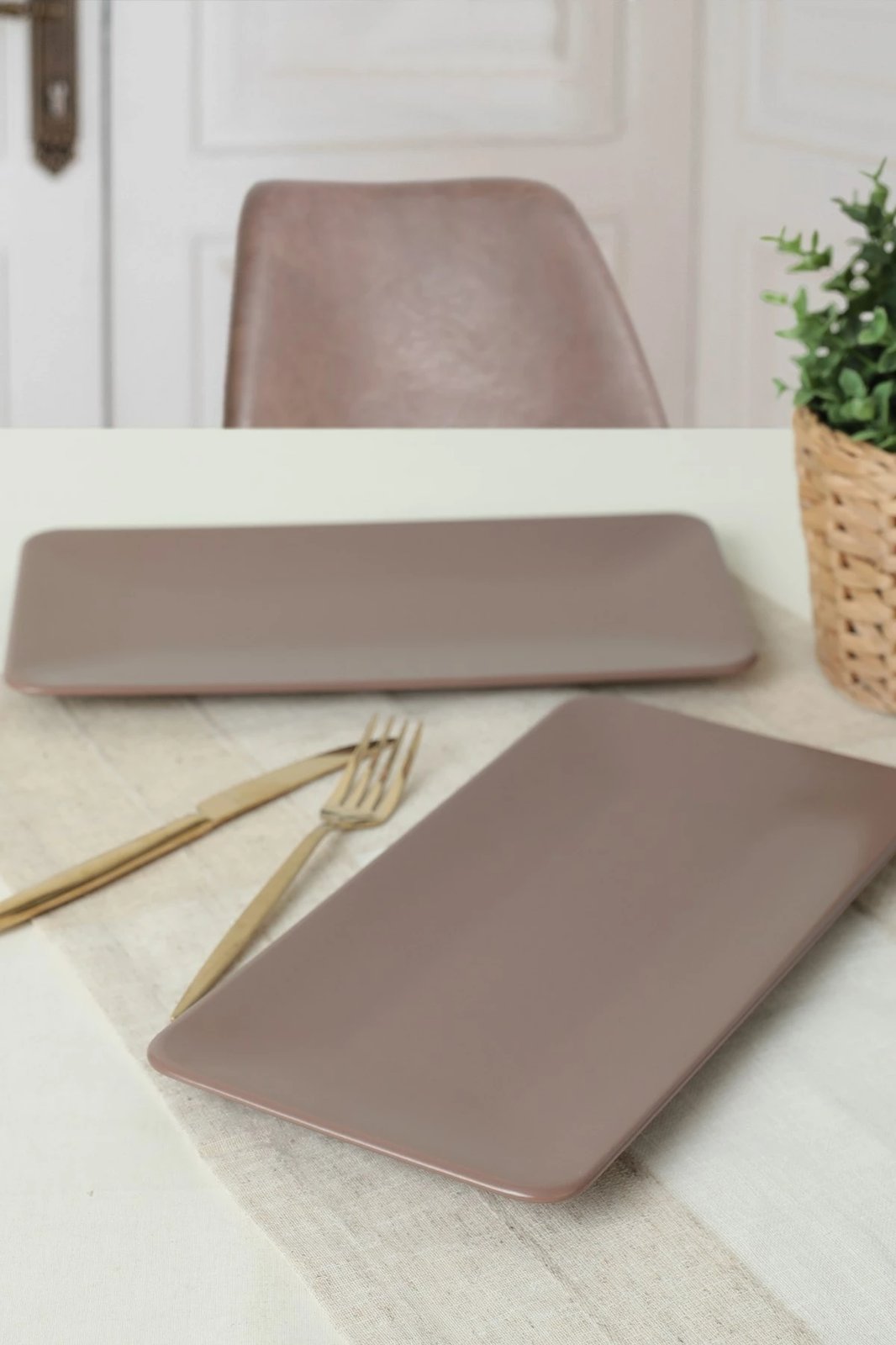 Set pjatash servirëse (2 copë), Hermia Concept, taupe, ST032002F958A000000MAKYK00