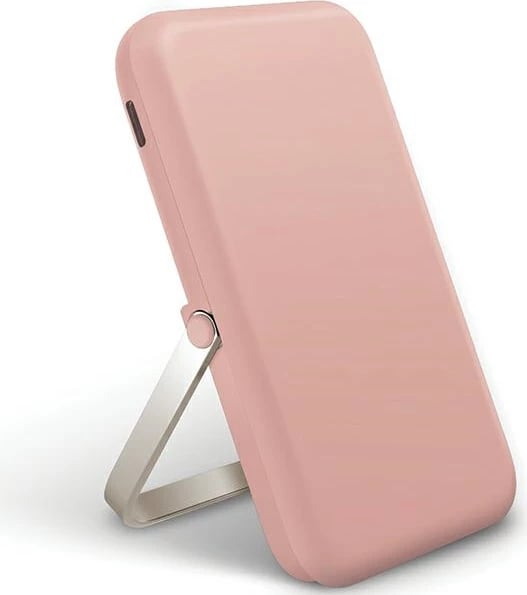 Powerbank UNIQ Hoveo 5000mAh, magnetik, USB-C, rozë