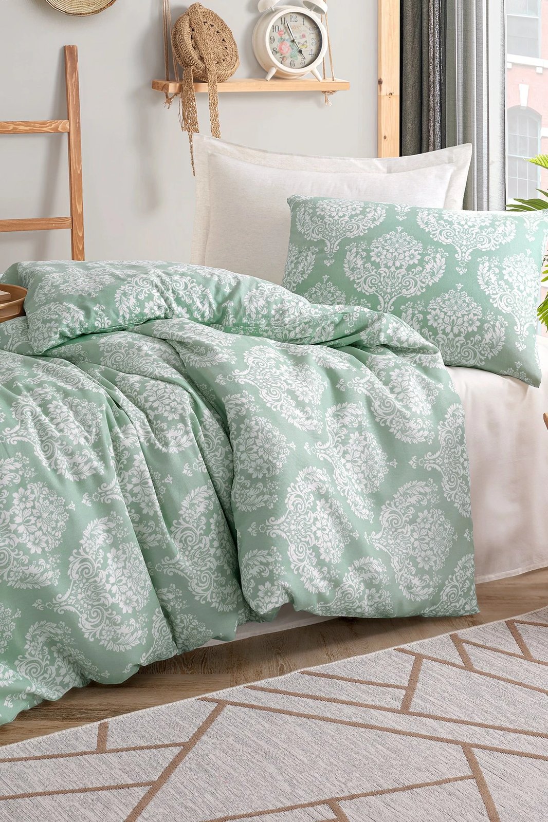 Set mbulesë jorgani Single XXL, ngjyrë jeshile ujore, L'essentiel