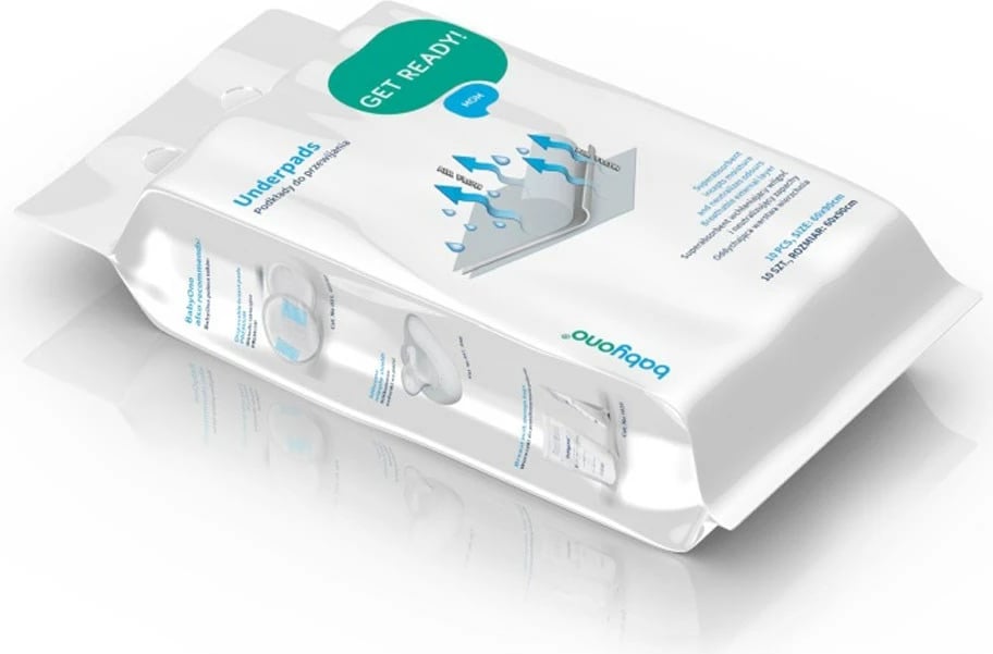 Alezë higjienike, BABY ONO, 60x90 cm, e bardhë, 10 copë