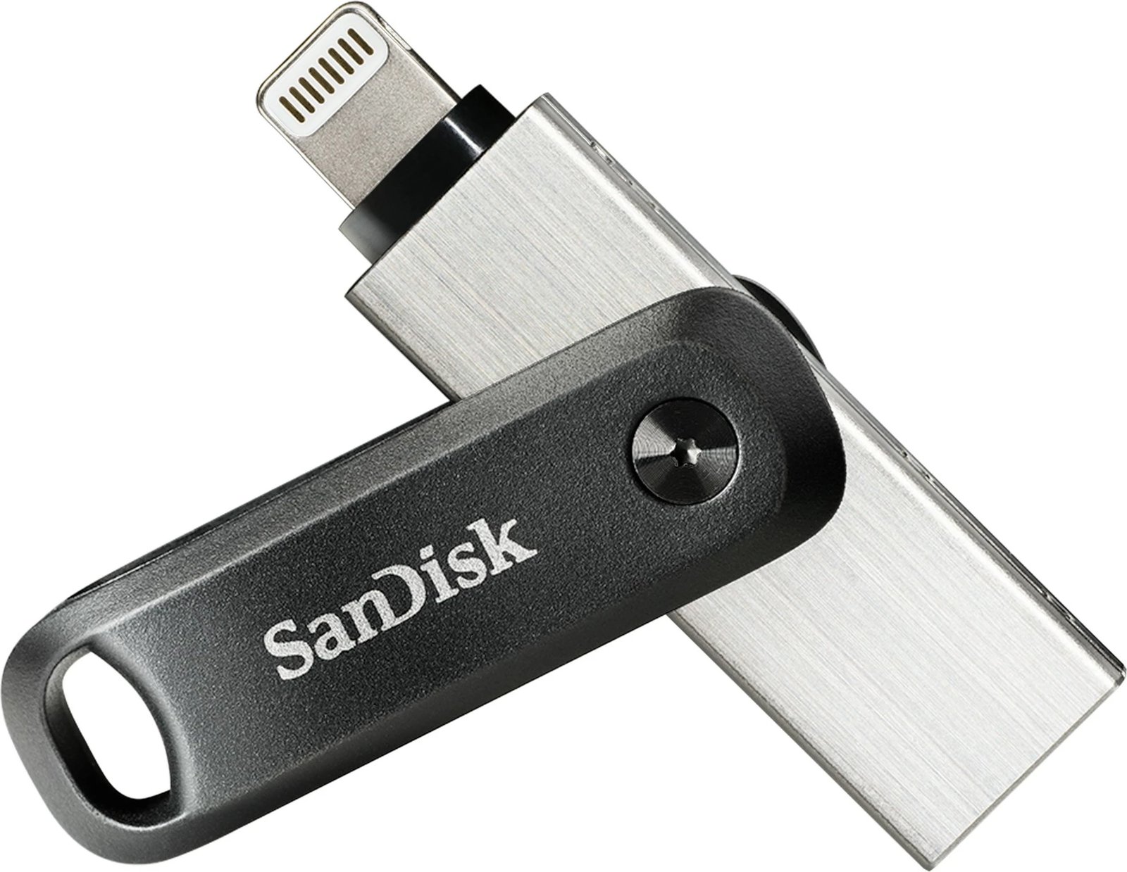 USB SanDisk iXpand Flash Drive Go, 256 GB, USB 3.2 Gen 1, Gri, Argjend