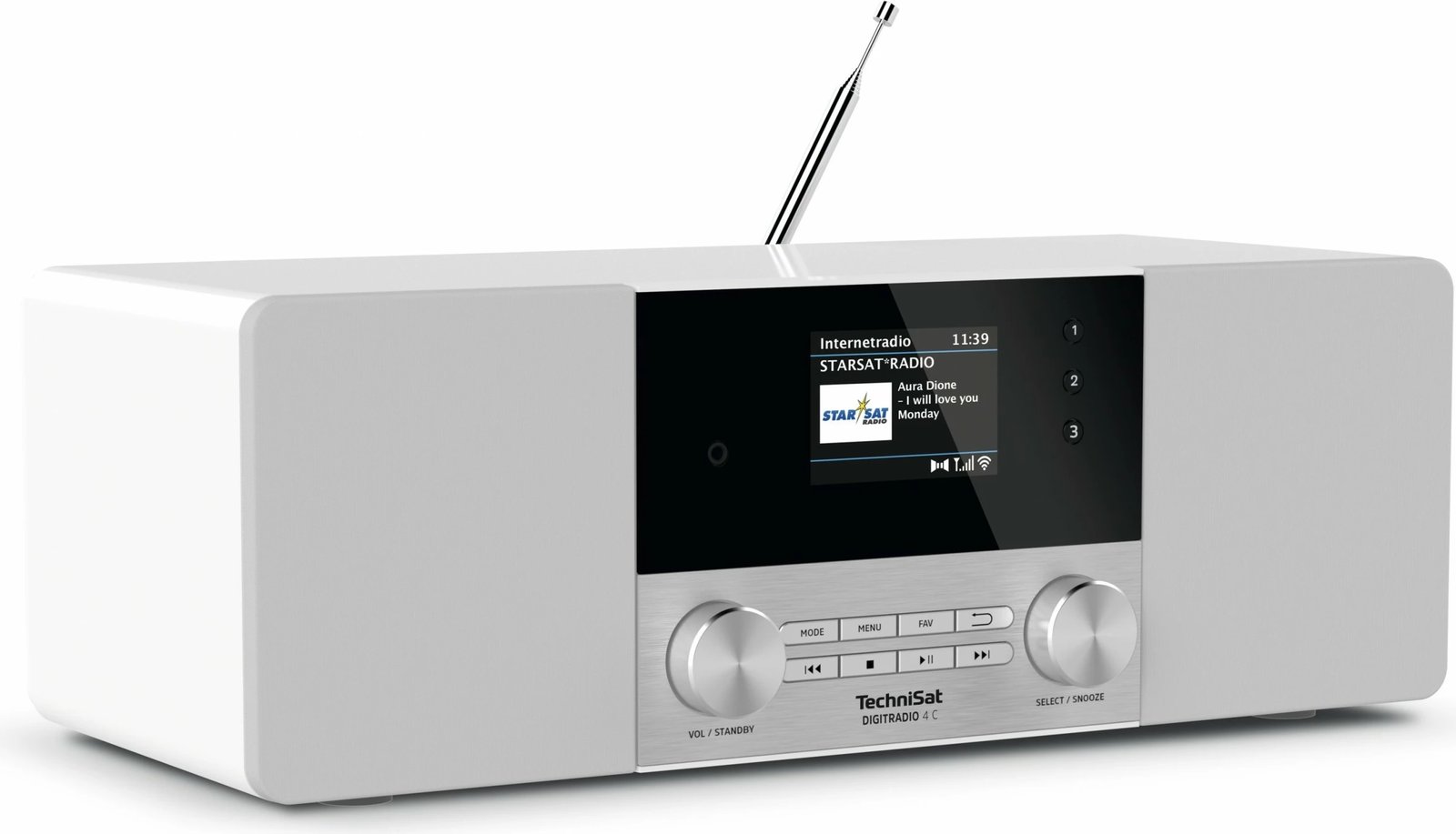 Radio digjitale TechniSat DigitRadio 4 C, e bardhë