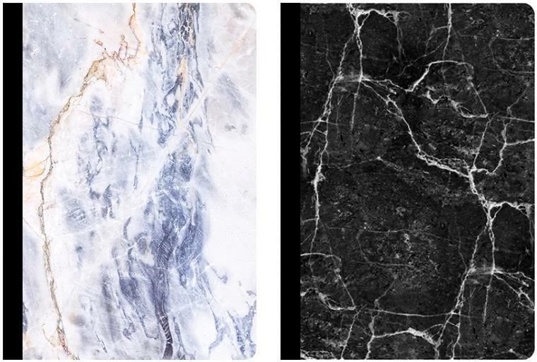 Fletore fleksibile NEXT marble 360°, 17x25cm, 128 faqe, 2 ngjyra