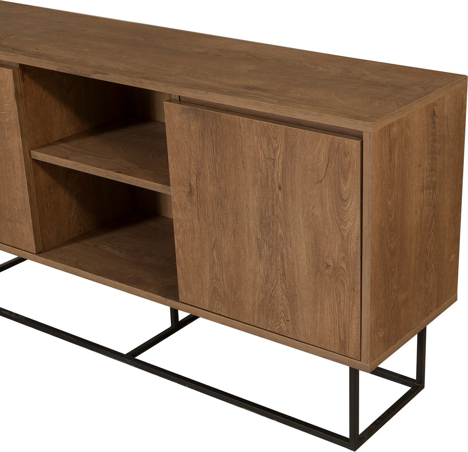 Konsol Skye Decor, ngjyrë arre dhe e zezë, Zela