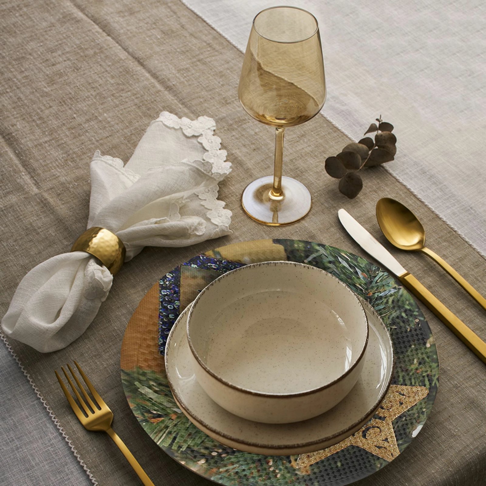 Nënshkopa tavoline, shumëngjyrëshe, Hermia Concept, 4 copë, 37cm