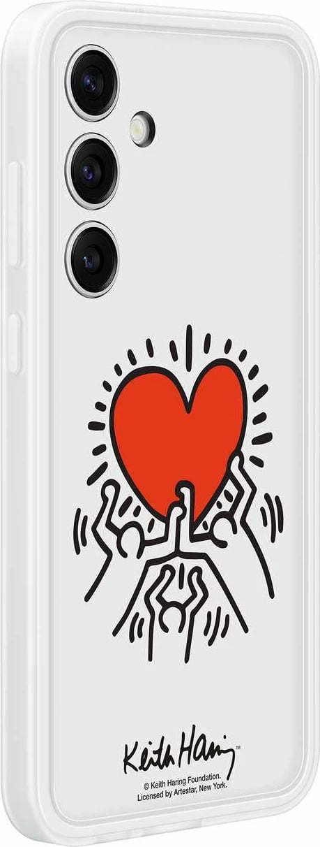 Mbështjellës Samsung Suit Case EF-MS926CWEGWW për Galaxy S24+, i bardhë, dizajn Keith Haring