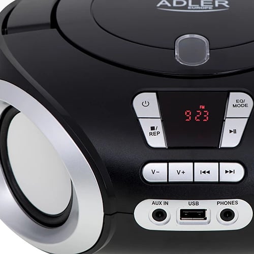 Boombox/Radio CD, Adler AD 1181, USB/FM/AUX, CD/MP3, 2x2W, i zi