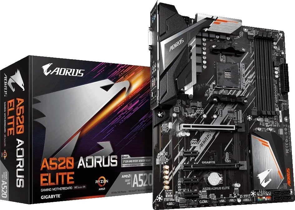 Pllakë amë Gigabyte A520 AORUS ELITE, Socket AM4, AMD A520