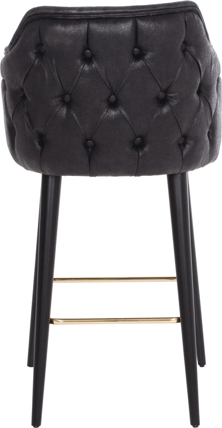 Karrige për bar profesionale FH9281.14, lloj NUBUCK, dru i zi, 50x62x108,5H cm