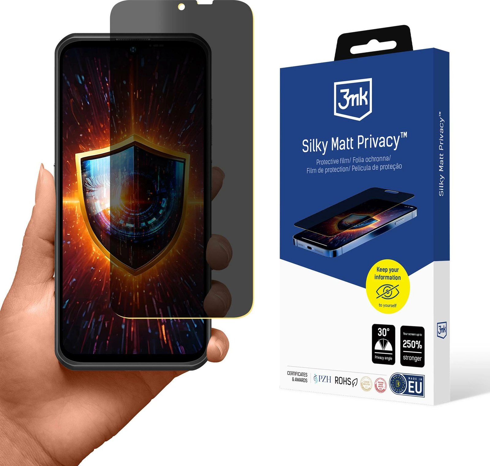 Mbështjellës ekrani 3mk Silky Matt Privacy për Ulefone Armor 17 Pro, mat, privacy