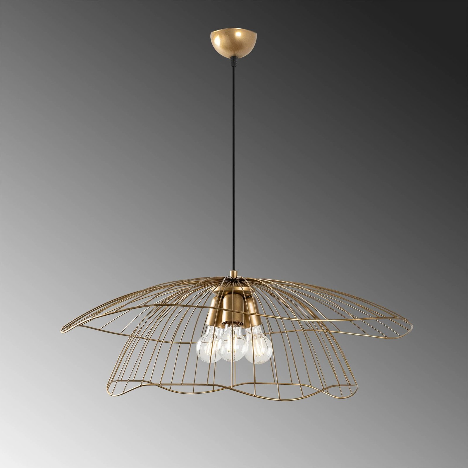 Llambë varëse Opviq, Mantar - 6503 - 3 - XL, ngjyrë ari Llambë varëse Opviq, Mantar - 6503 - 3 - XL, ngjyrë ari