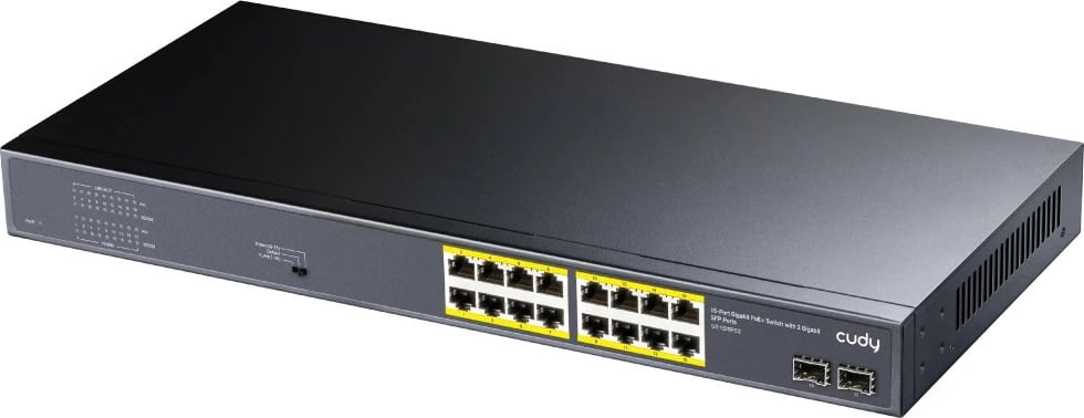 Switch Cudy GS1020PS2 16x Gigabit PoE+ 200W 2x SFP metal 19-inch