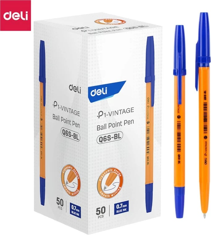 DELI KIMIK BALLPOINT 0.7 Q6S-BL 1/5