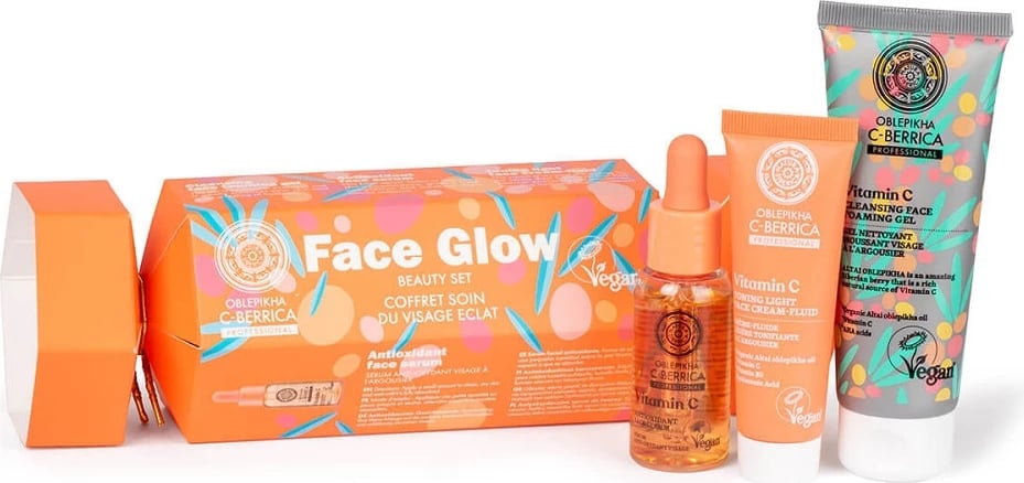 Set për kujdesin e fytyrës për femra Natura Siberica Oblepikha C-Berrica, 3 copë