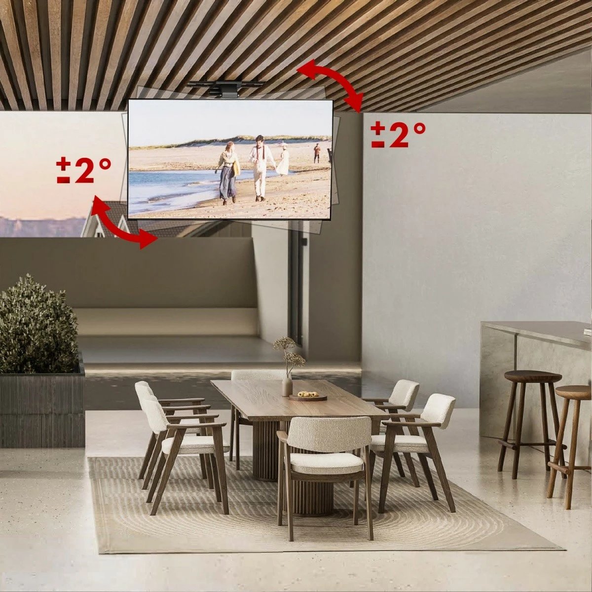 Mbajtëse tavani elektrike për TV Maclean MC-109T, e zezë