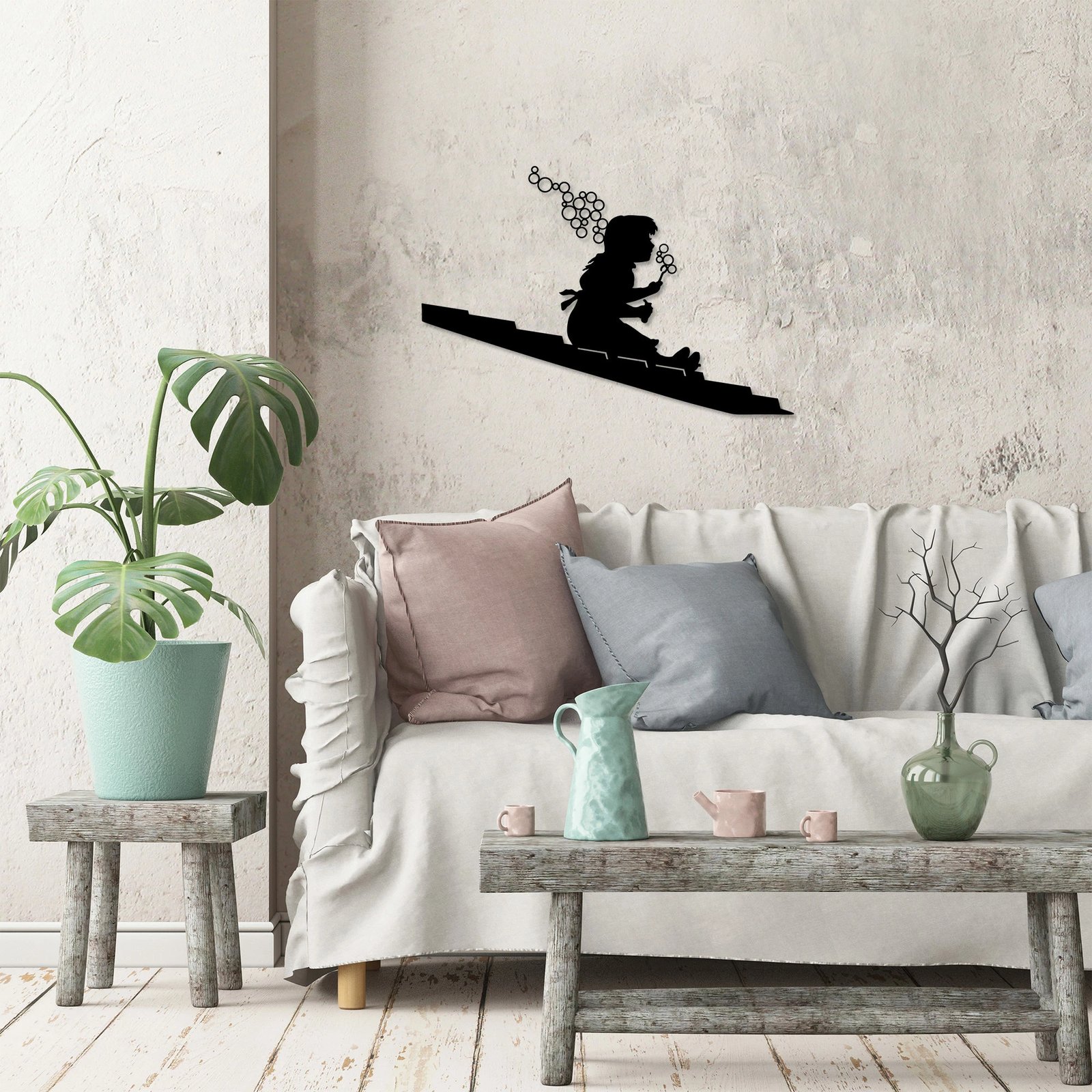 Aksesor dekorativ metalik për mur, Wallity, Banksy - 3