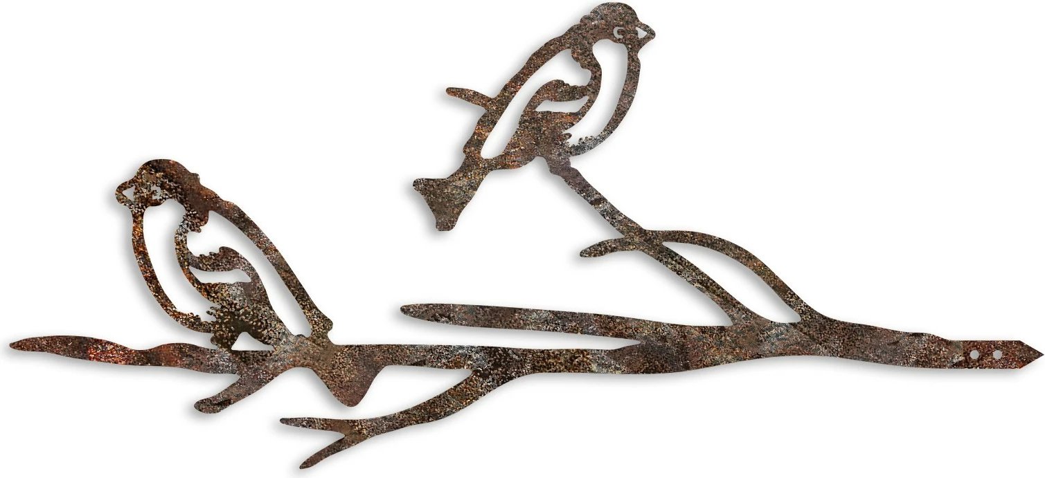 Objekt dekorativ për kopsht, zog në degë, ngjyrë kafe, Aberto Design