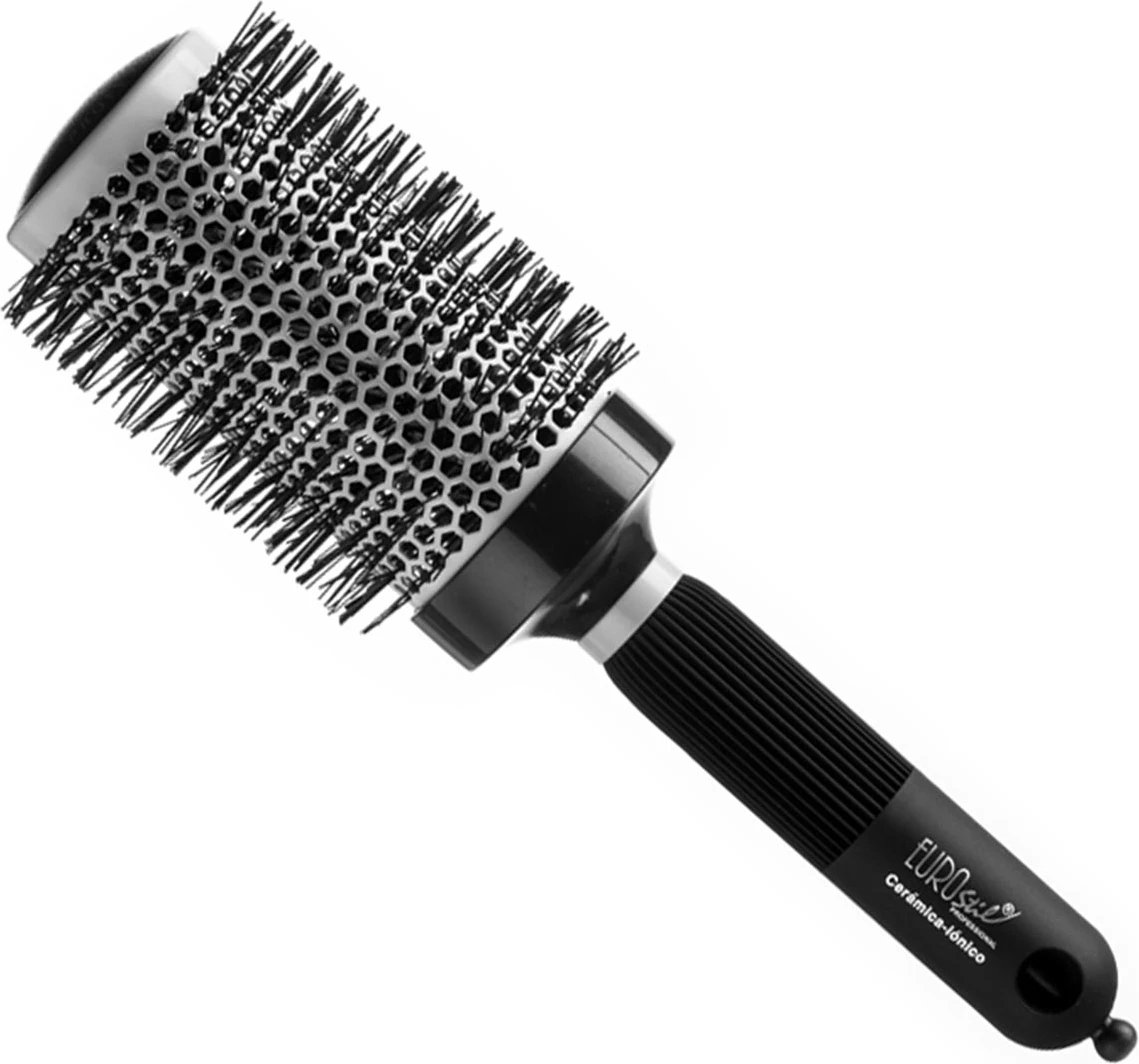 Brushë termike jonike për stilim flokësh EUROSTIL Termico Ionico Cepillo Mango Goma 53mm unisex 1 copë