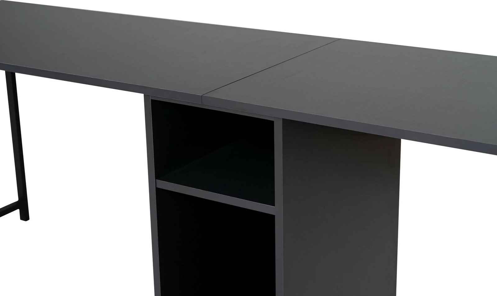 Tavolinë studimi Nordure, dyshe, anthracite, e zezë