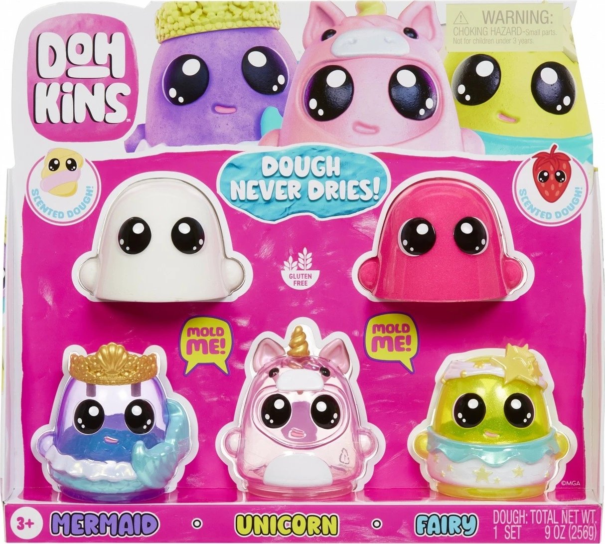 Set plastelinë jo-thahëse, MGA DohKins Fantasy Pack 123026-EUC/23033, pa gluten, 3+, 2 ngjyra, set