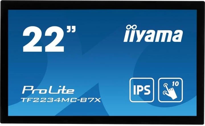 Monitor me prekje open-frame, iiyama ProLite TF2234MC-B7X, 22" Full HD IPS, 10 pika prekje, IP65, zi