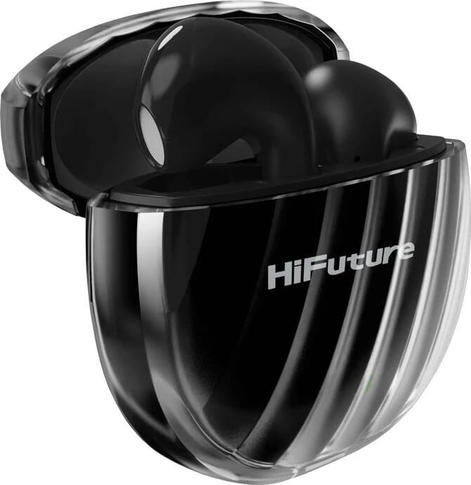 Kufje TWS HiFuture FlyBuds 3, Bluetooth 5.3, IPX5, të zeza, me kuti karikimi