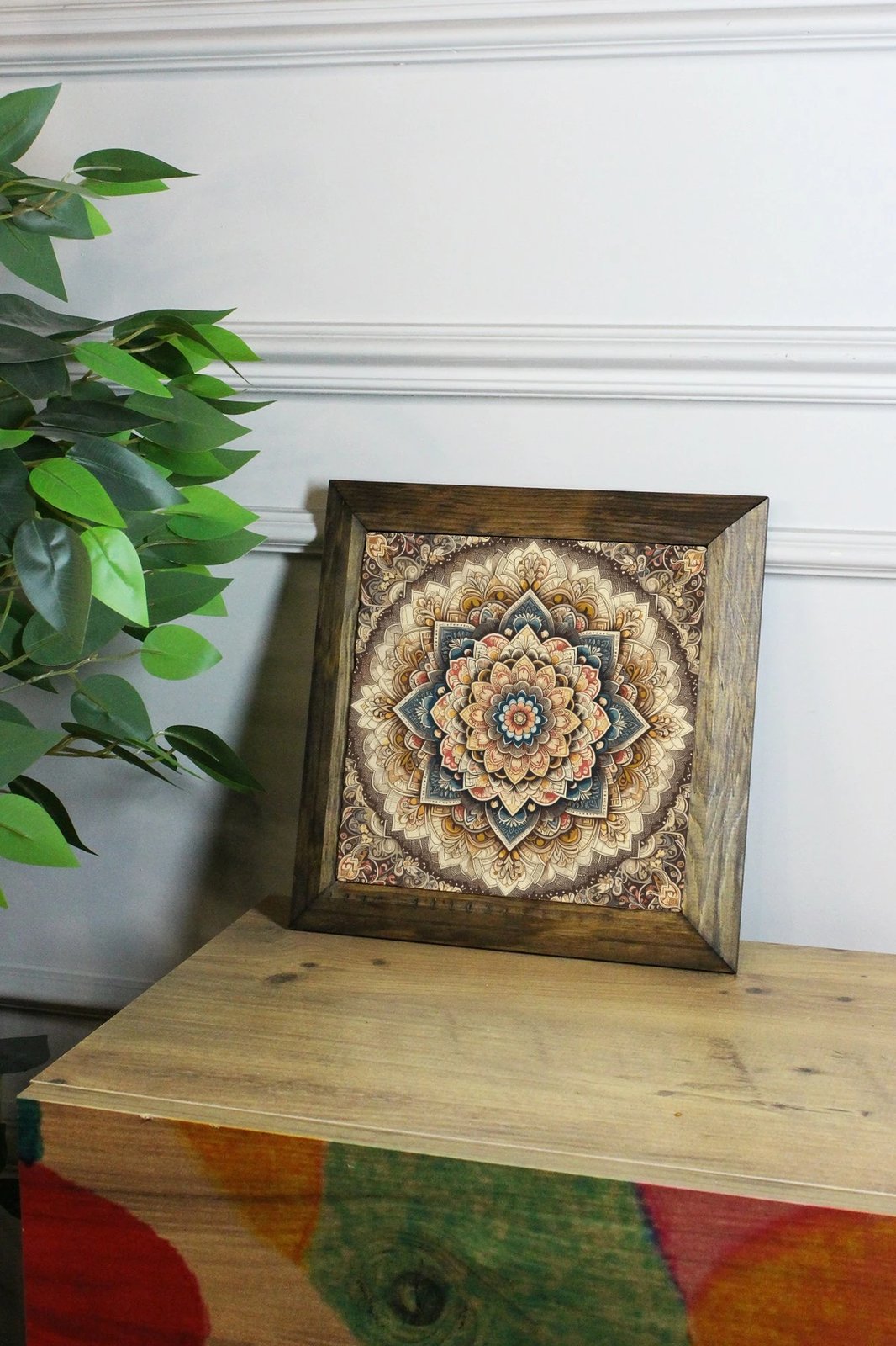 Pikturë dekorative me kornizë, Wallity, Ersytastablo29 - 16, shumëngjyrëshe, 15.5x15.5cm