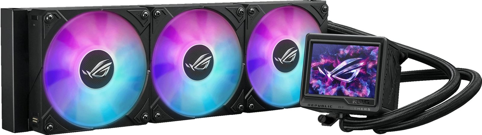 Ftohës uji all-in-one ASUS ROG Ryujin III 360 ARGB Extreme, 3x12cm, ekran LCD, i zi