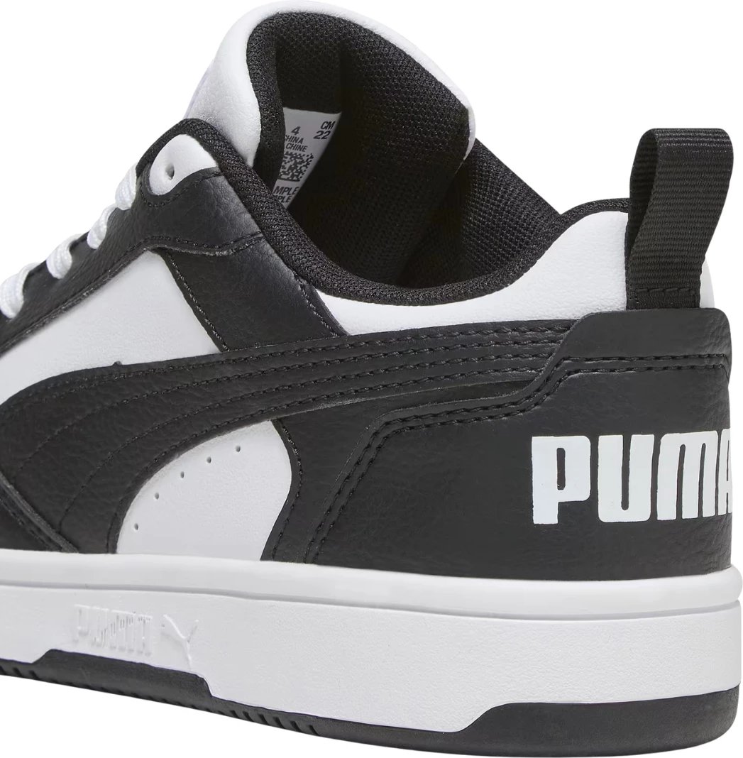 Këpucë për fëmijë Puma, të bardha të zeza