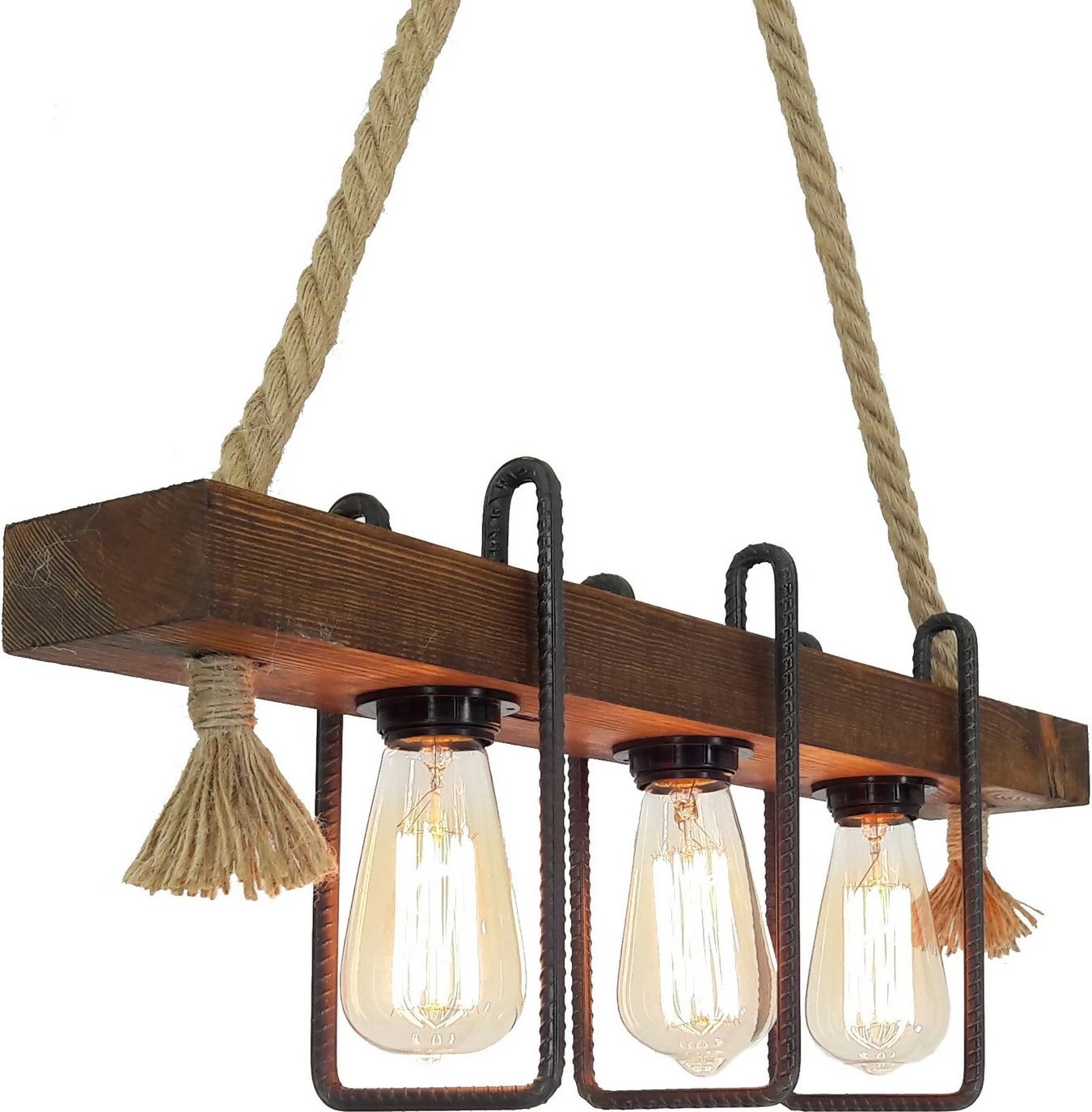 Llambë tavani Opviq, dru i fortë pishe, ngjyrë arre, Demir Kütük 2