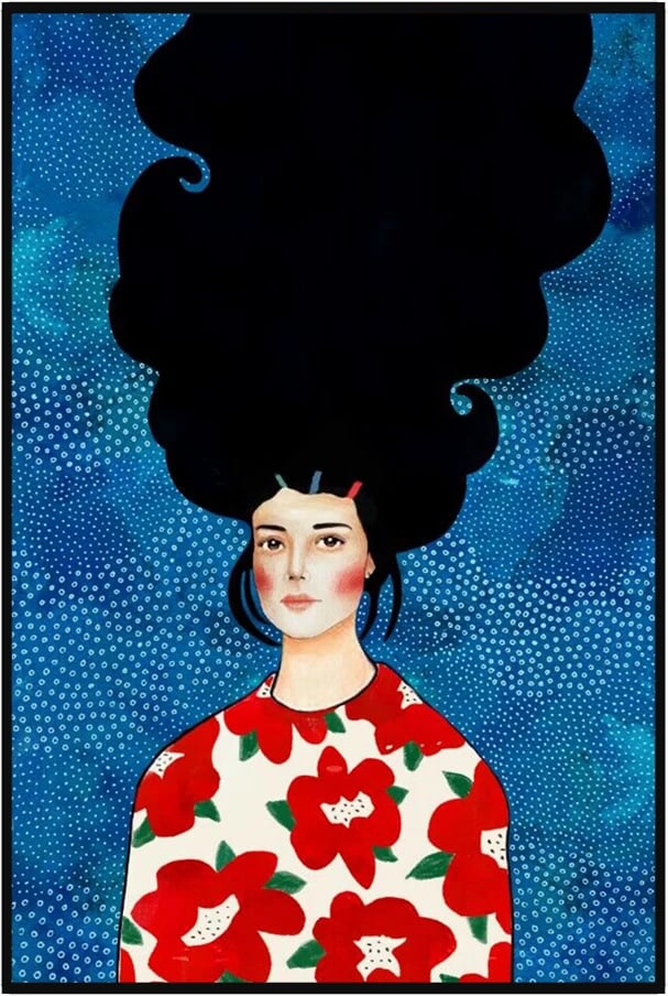 Pikturë dekorative PEACE, shumëngjyrëshe, kornizë e zezë, 80x120x5cm