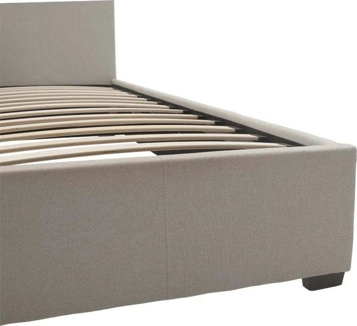 Krevat Norse dopio, material stof ngjyrë ekru, me hapsirë për depo, 160x200cm