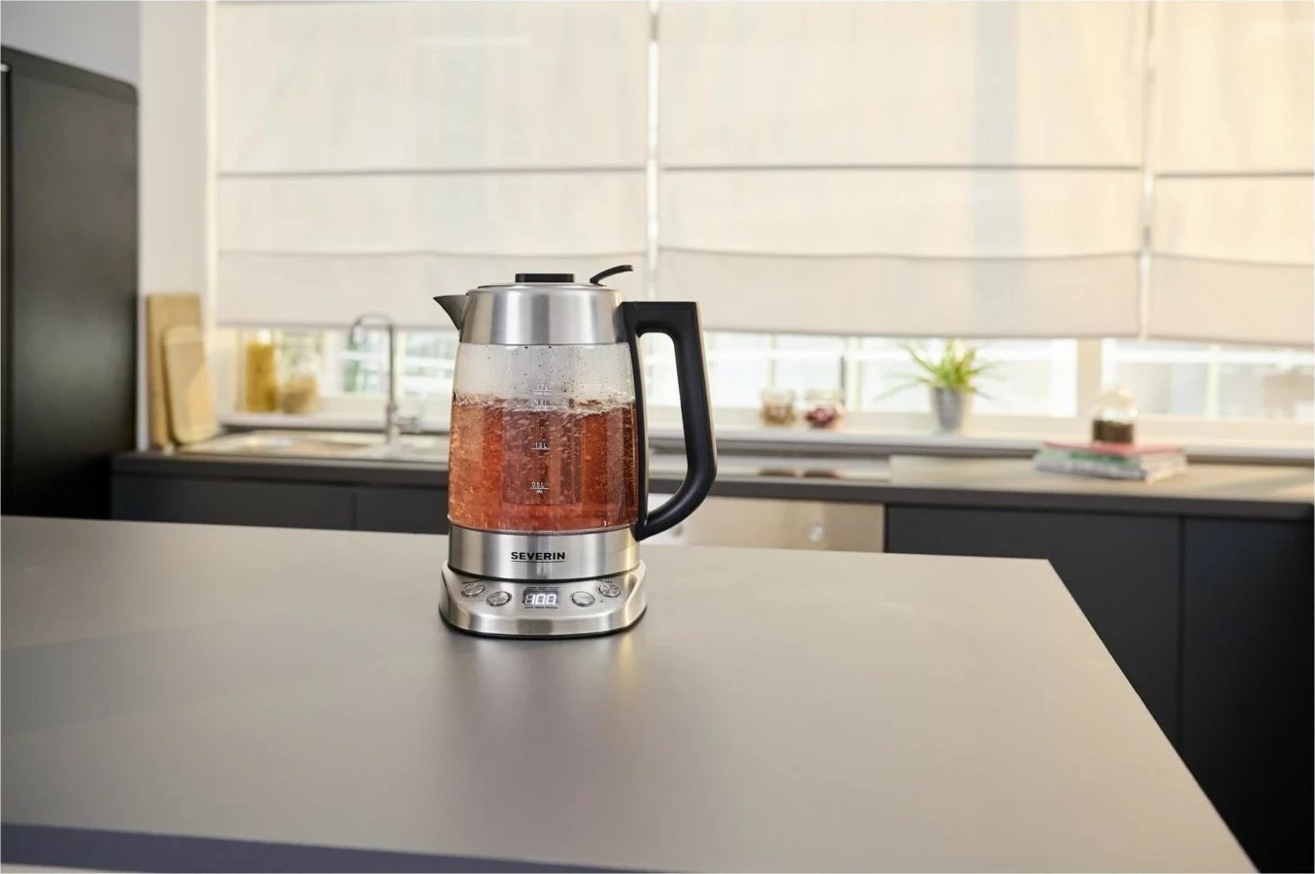 Çajnik elektrik Severin WK 3480, 1.7L, argjend