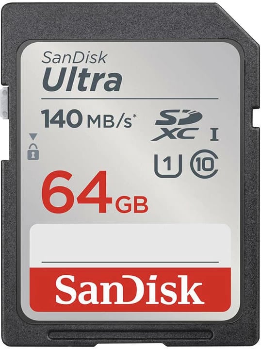 Kartë memorie SDXC SanDisk Ultra 64GB 140MB/s UHS-I U1 Class 10 (SDSDUNB-064G-GN6IN)