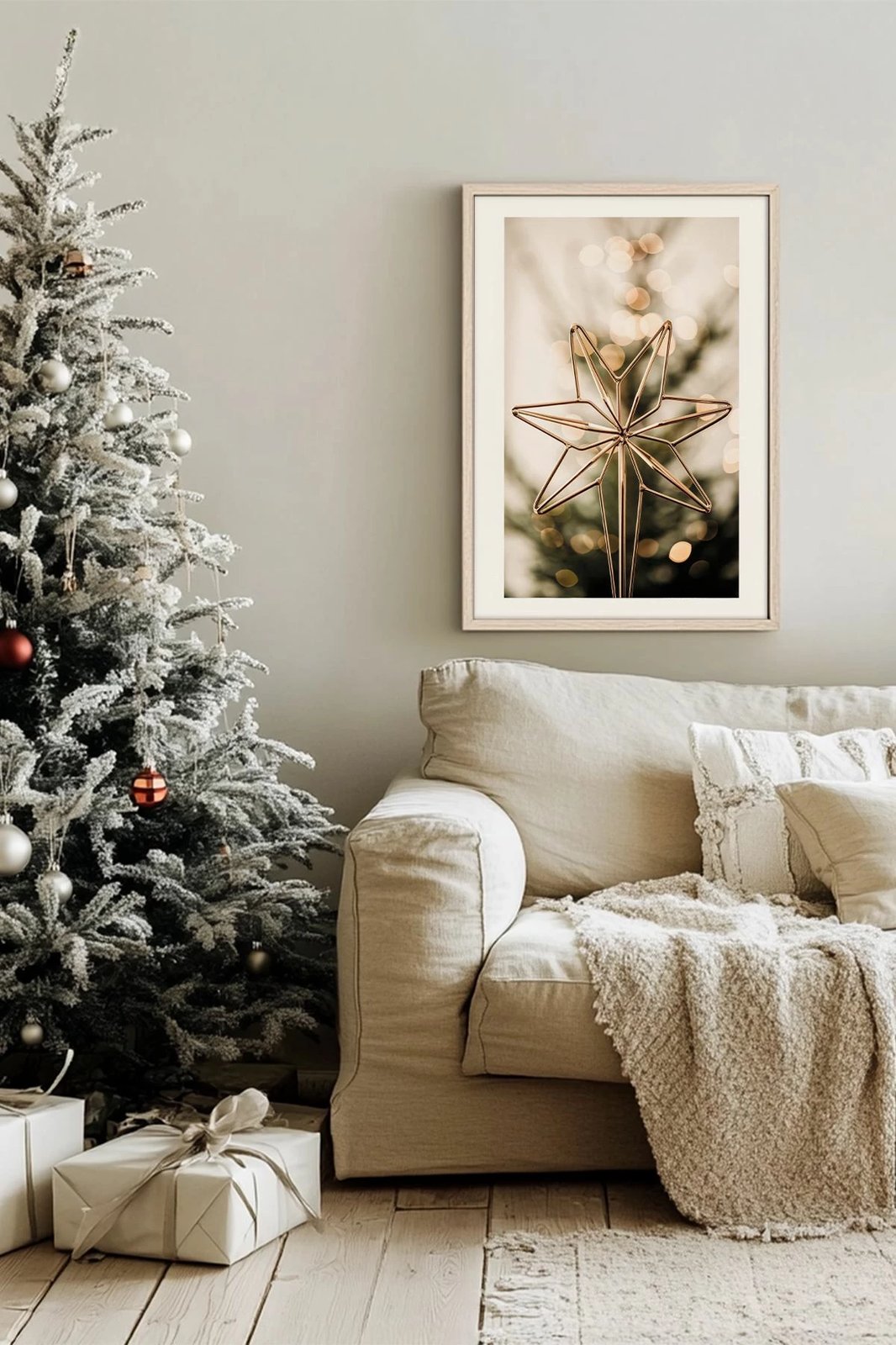 Pikturë dekorative me kornizë, shumëngjyrëshe, Wallity, Nwyearsngmdl10, 33x48cm