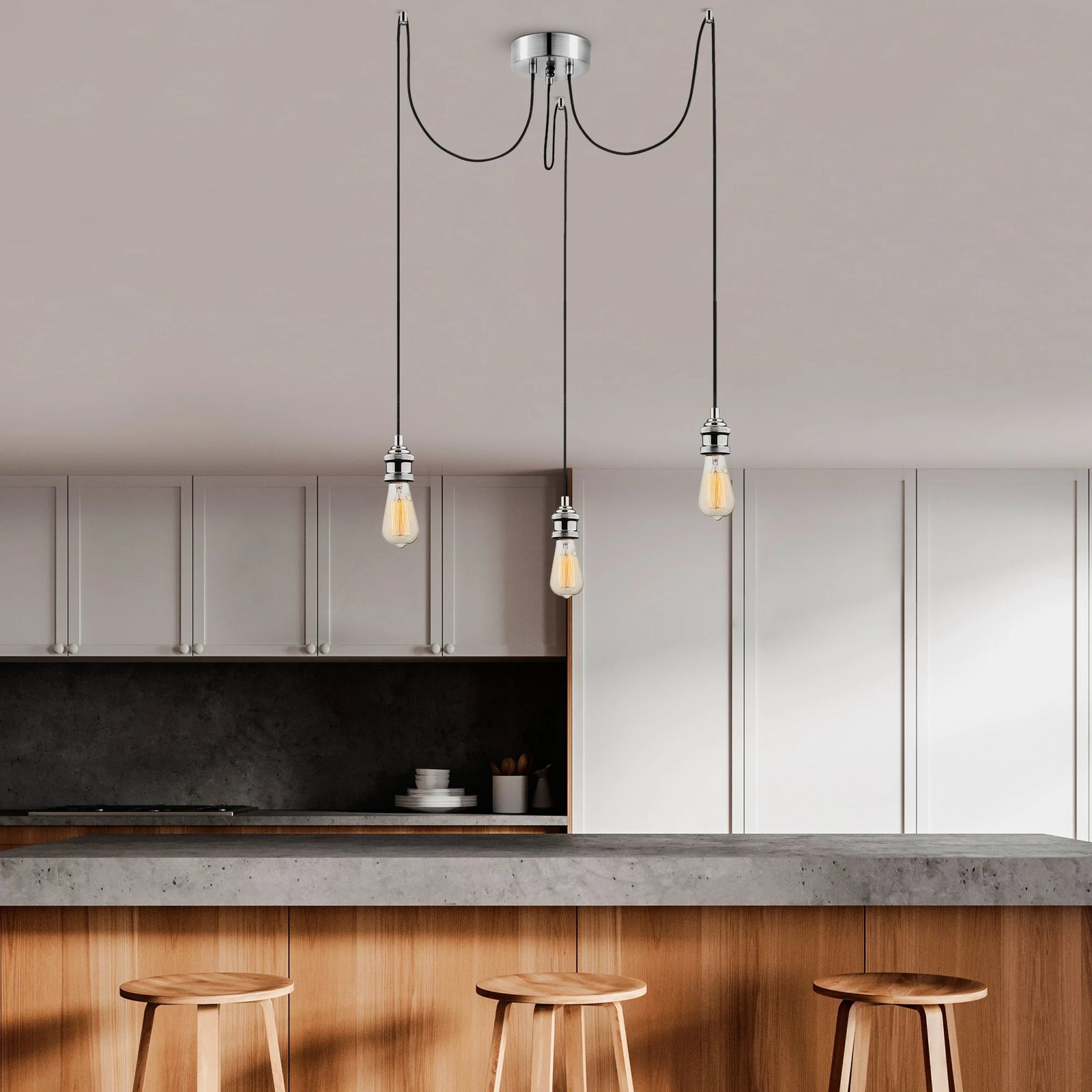 Llambë tavani Opviq, Kabluni, krom, MR-905