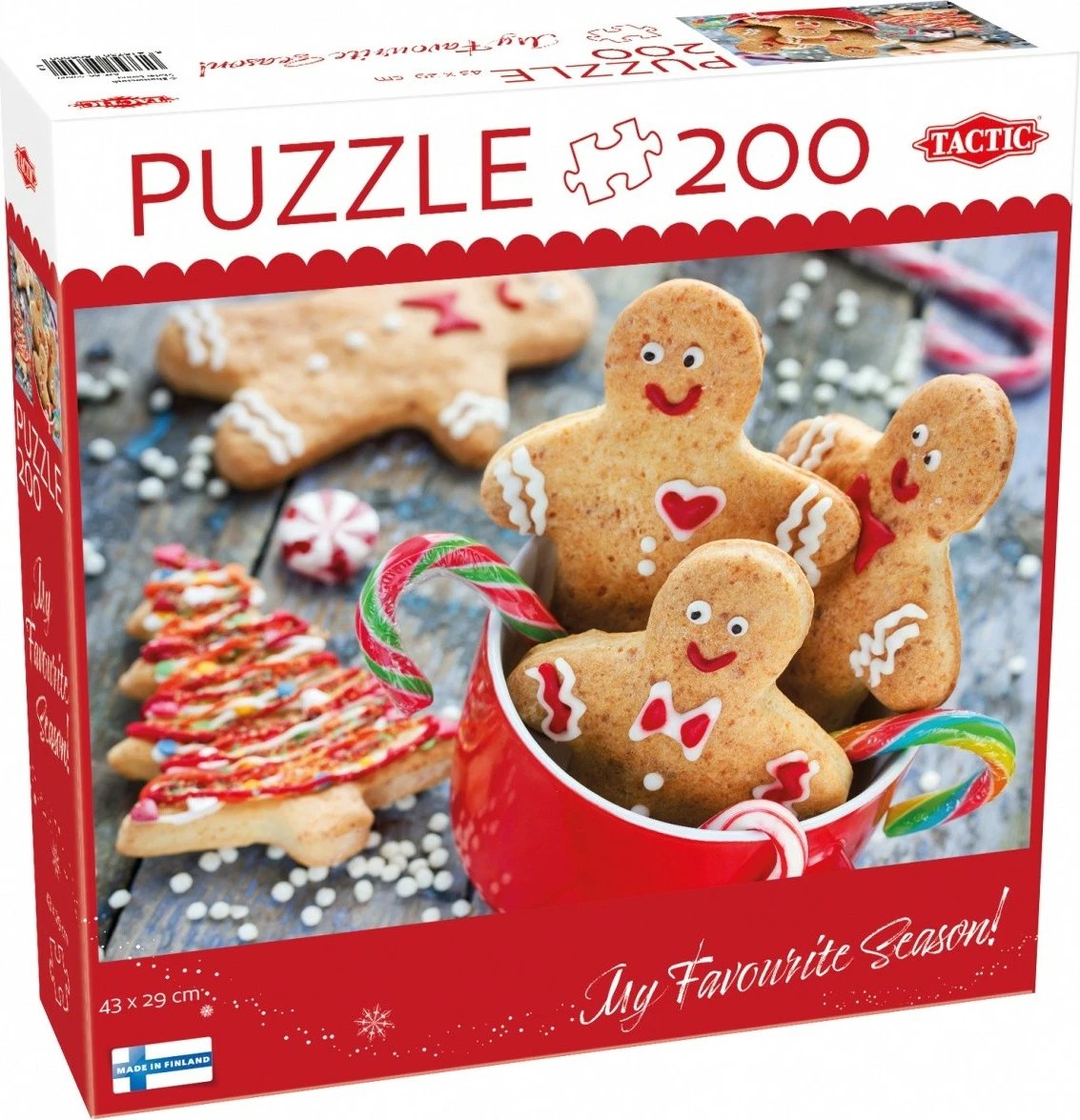 Puzzle, Tactic, 60864, 200 copë, 43 x 29 cm, motiv Krishtlindjes Gingerbread Sweeties