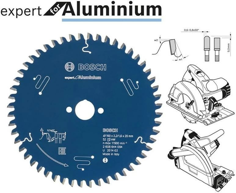 Disk prerës BOSCH 2608644112 për alumin, 254x30x80Z