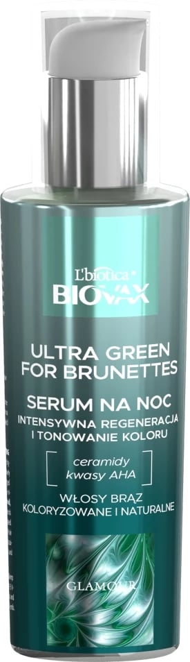 Serum nate për flokë për femra BIOVAX Glamour Ultra Green For Brunettes, 100ml